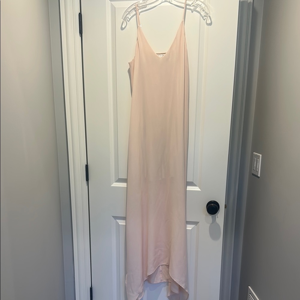 Rory Beca Pink High Low Slip Dress Spaghetti Strap